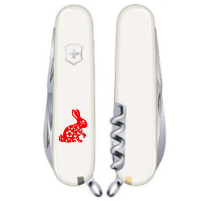 Складаний ніж Victorinox SPARTAN ZODIAC Бенгальський Кролик черв. 1.3603.7_Z2061u