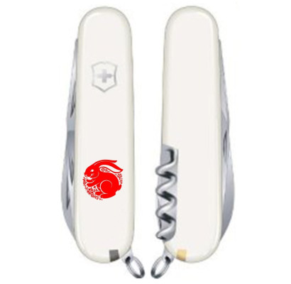 Складной нож Victorinox SPARTAN ZODIAC Счастливый Кролик крас. 1.3603.7_Z2161u