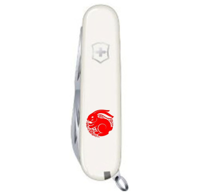 Складной нож Victorinox SPARTAN ZODIAC Счастливый Кролик крас. 1.3603.7_Z2161u