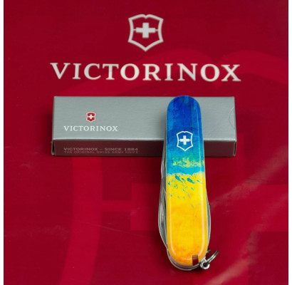 Складаний ніж Victorinox SPARTAN UKRAINE Жовто-синій малюнок 1.3603.7.T3100p