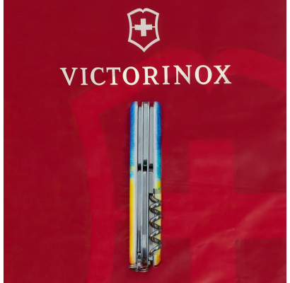 Складной нож Victorinox CLIMBER UKRAINE Желто-синий рисунок 1.3703.7.T3100p