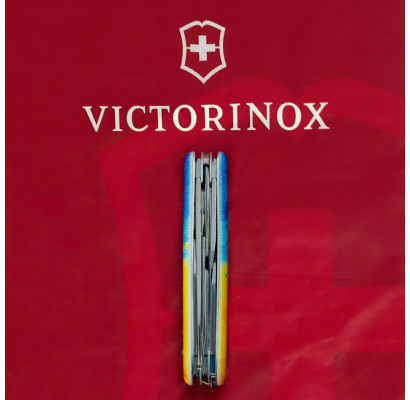 Складной нож Victorinox CLIMBER UKRAINE Желто-синий рисунок 1.3703.7.T3100p