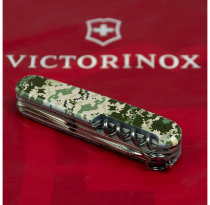 Складаний ніж Victorinox CLIMBER ARMY Піксель з черв. Лого 1.3703.3.W3941p