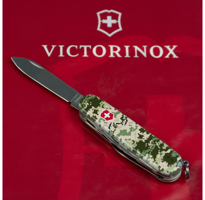 Складаний ніж Victorinox CLIMBER ARMY Піксель з черв. Лого 1.3703.3.W3941p