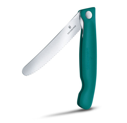 Складаний ніж для пікніка Victorinox Swiss Classic 11см хвил зел 6.7834.FC1