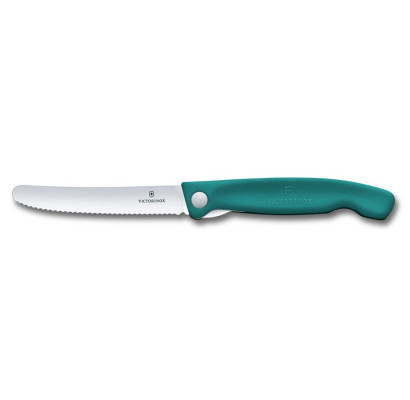 Складаний ніж для пікніка Victorinox Swiss Classic 11см хвил зел 6.7834.FC1
