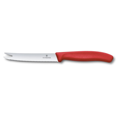 Нож для сыра Victorinox Swiss Classic 11см волн крас 6.7861.C1