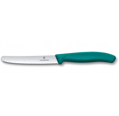 Ніж для томатів Victorinox Swiss Classic 11см хвил зел 6.7834.C1
