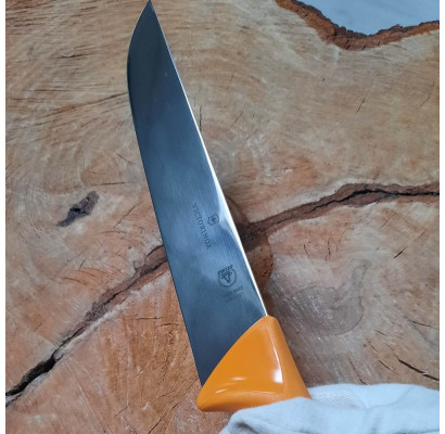 Ніж м'ясника Victorinox SWIBO 21см жовтий 5.8431.21