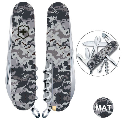 Складаний ніж Victorinox CLIMBER ARMY Піксель синій 1.3703.3.W3942p