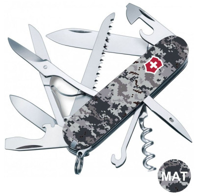 Складаний ніж Victorinox HUNTSMAN ARMY Піксель синій з черв. Лого 1.3713.3.W3943p