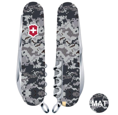 Складаний ніж Victorinox HUNTSMAN ARMY Піксель синій з черв. Лого 1.3713.3.W3943p