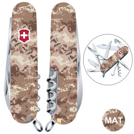 Складной нож Victorinox HUNTSMAN ARMY Пиксель песочный с крас. Лого 1.3713.7.W3945p