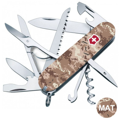 Складной нож Victorinox HUNTSMAN ARMY Пиксель песочный с крас. Лого 1.3713.7.W3945p