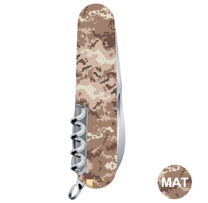 Складной нож Victorinox HUNTSMAN ARMY Пиксель песочный с крас. Лого 1.3713.7.W3945p