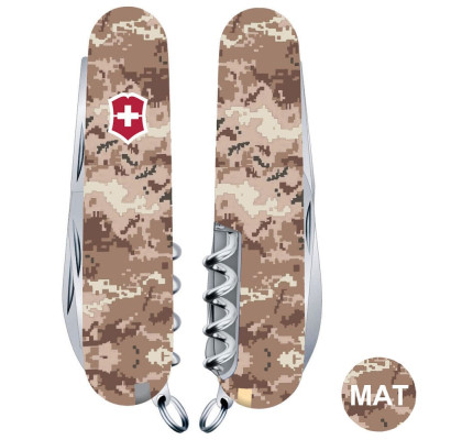 Складной нож Victorinox HUNTSMAN ARMY Пиксель песочный с крас. Лого 1.3713.7.W3945p