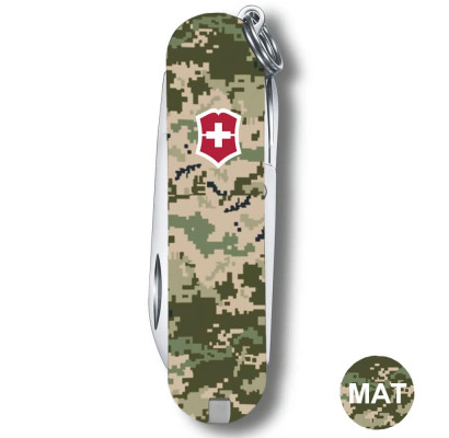 Складаний ніж Victorinox CLASSIC SD ARMY Піксель з черв. Лого 0.6223.3.W3941pw