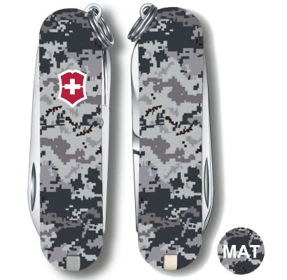 Складаний ніж Victorinox CLASSIC SD ARMY Піксель синій з черв. Лого 0.6223.3.W3943pw