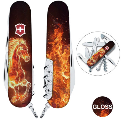 Складаний ніж Victorinox CLIMBER ZODIAC Вогняний кінь 1.3703.Z5210pk