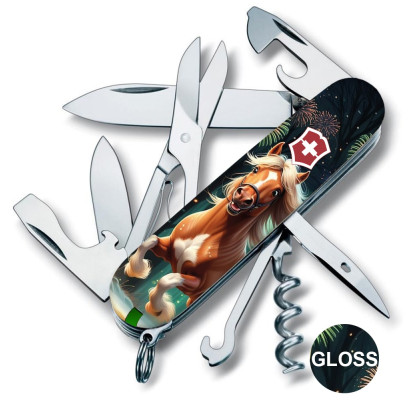 Складаний ніж Victorinox CLIMBER ZODIAC Кінь-переможець 1.3703.3.Z5300pk