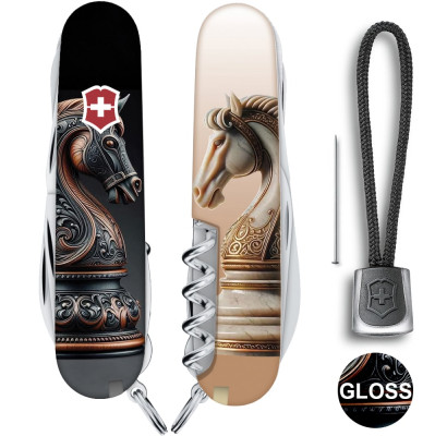 Складной нож Victorinox HUNTSMAN ZODIAC Шахматный конь 1.3713.3.Z5310pk