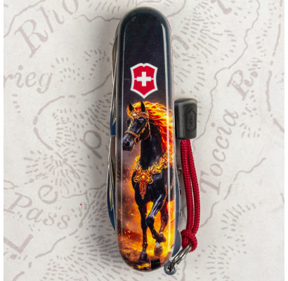 Складной нож Victorinox HUNTSMAN ZODIAC Золотой конь 1.3713.Z5220pk
