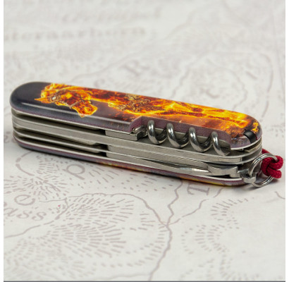 Складной нож Victorinox HUNTSMAN ZODIAC Золотой конь 1.3713.Z5220pk