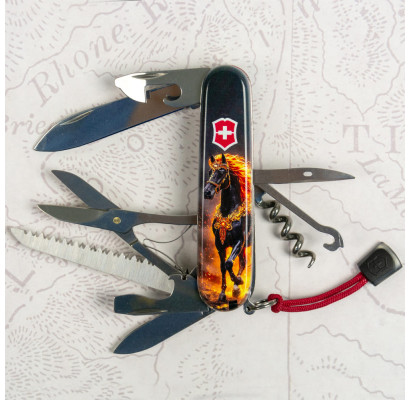 Складной нож Victorinox HUNTSMAN ZODIAC Золотой конь 1.3713.Z5220pk