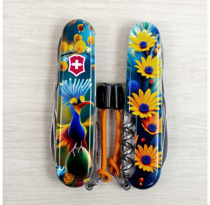 Складной нож Victorinox CLIMBER DESIGN Яркая птичка 1.3703.3.R2110pk