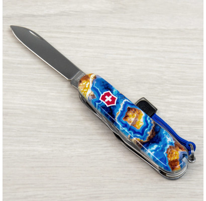 Складной нож Victorinox CLIMBER DESIGN Голубой агат 1.3703.3.R2030pk