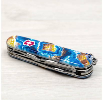Складной нож Victorinox CLIMBER DESIGN Голубой агат 1.3703.3.R2030pk
