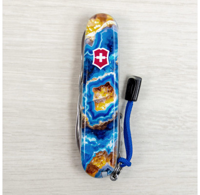 Складной нож Victorinox CLIMBER DESIGN Голубой агат 1.3703.3.R2030pk