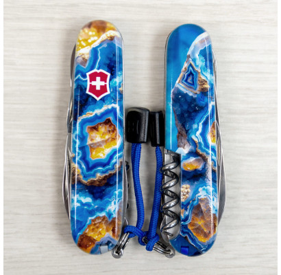 Складной нож Victorinox CLIMBER DESIGN Голубой агат 1.3703.3.R2030pk
