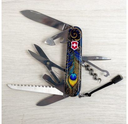 Складной нож Victorinox HUNTSMAN DESIGN Удивительное перо 1.3713.3.R2120pk