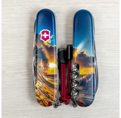 Складной нож Victorinox HUNTSMAN DESIGN Солнечная волна 1.3713.3.R2080pk