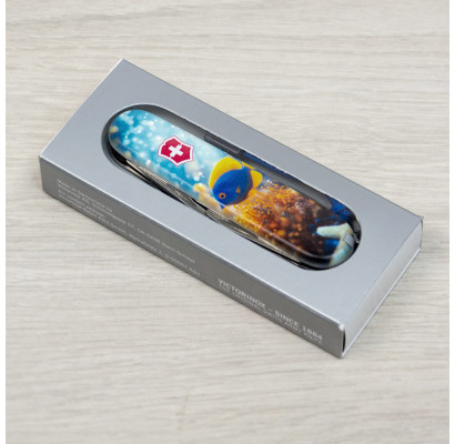 Складной нож Victorinox CAMPER DESIGN Желто-голубая рыбка 1.3613.7.R2020pk