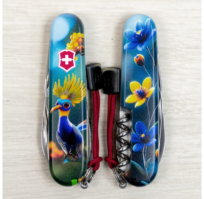 Складной нож Victorinox SPARTAN DESIGN Райская синяя птичка 1.3603.3.R2090pk