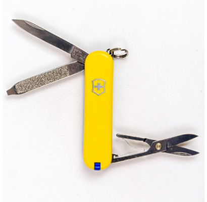 Складаний ніж Victorinox CLASSIC SD UKRAINE жовто-синій 0.6223.8G.2