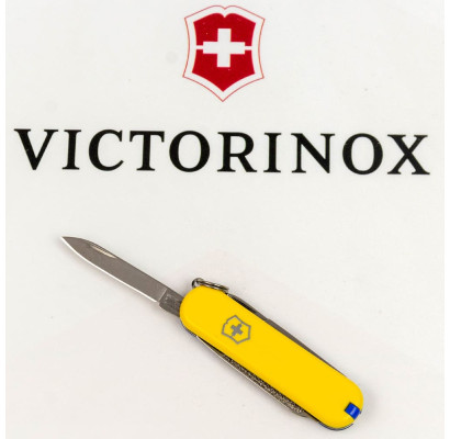 Складаний ніж Victorinox CLASSIC SD UKRAINE жовто-синій 0.6223.8G.2