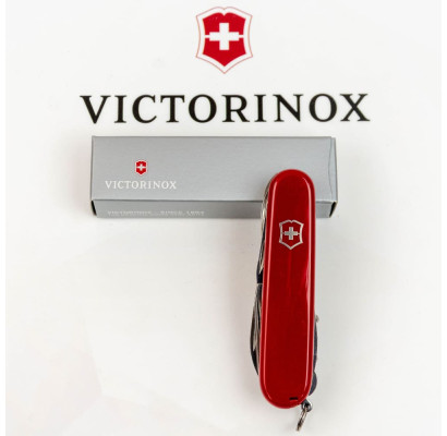 Складной нож Victorinox HUNTSMAN UKRAINE красно-черный 1.3713.1.3