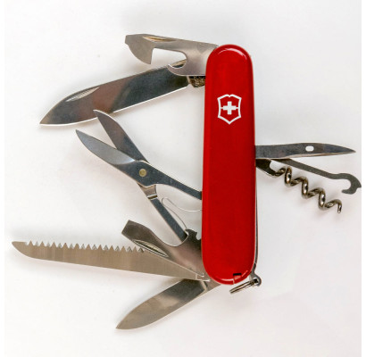 Складной нож Victorinox HUNTSMAN UKRAINE красно-черный 1.3713.1.3