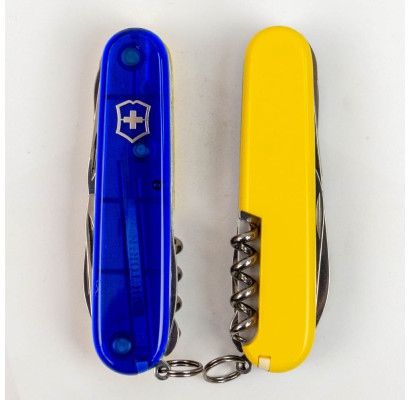 Складаний ніж Victorinox HUNTSMAN UKRAINE синьо-жовтий 1.3713.T2.8