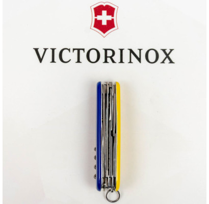 Складаний ніж Victorinox HUNTSMAN UKRAINE жовто-синій 1.3713.8.2