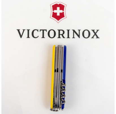 Складаний ніж Victorinox HUNTSMAN UKRAINE жовто-синій 1.3713.8.2