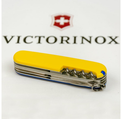 Складной нож Victorinox HUNTSMAN UKRAINE сине-желтый 1.3713.2.8