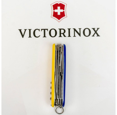 Складной нож Victorinox HUNTSMAN UKRAINE сине-желтый 1.3713.2.8