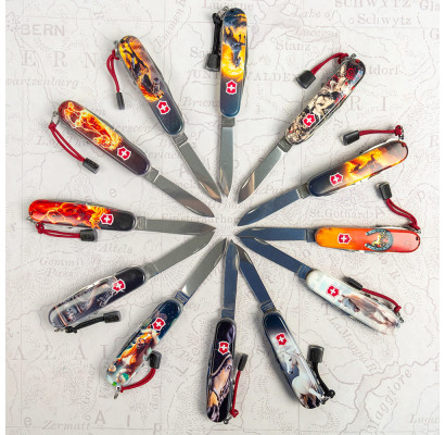 Складаний ніж Victorinox HUNTSMAN ZODIAC Магічний кінь 1.3713.3.Z5280pk