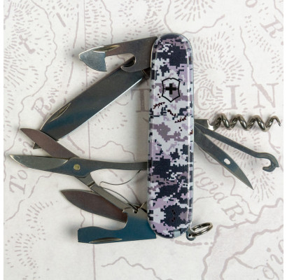 Складной нож Victorinox CLIMBER ARMY Пиксель синий 1.3703.3.W3942p