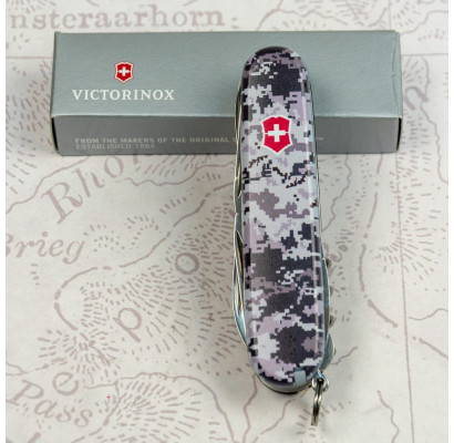 Складной нож Victorinox HUNTSMAN ARMY Пиксель синий с крас. Лого 1.3713.3.W3943p