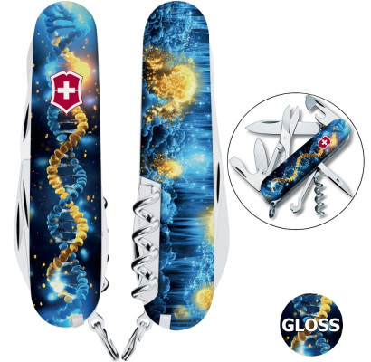 Складаний ніж Victorinox CLIMBER UKRAINE ДНК Українця 1.3703.3.T3270pw